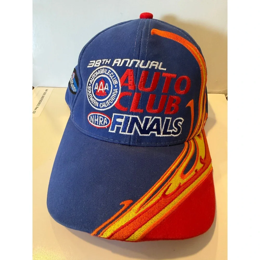 Vintage 2002 NHRA Auto Club Finals Pomona CA Powerade Drag‎ Racing Hat Blue Red